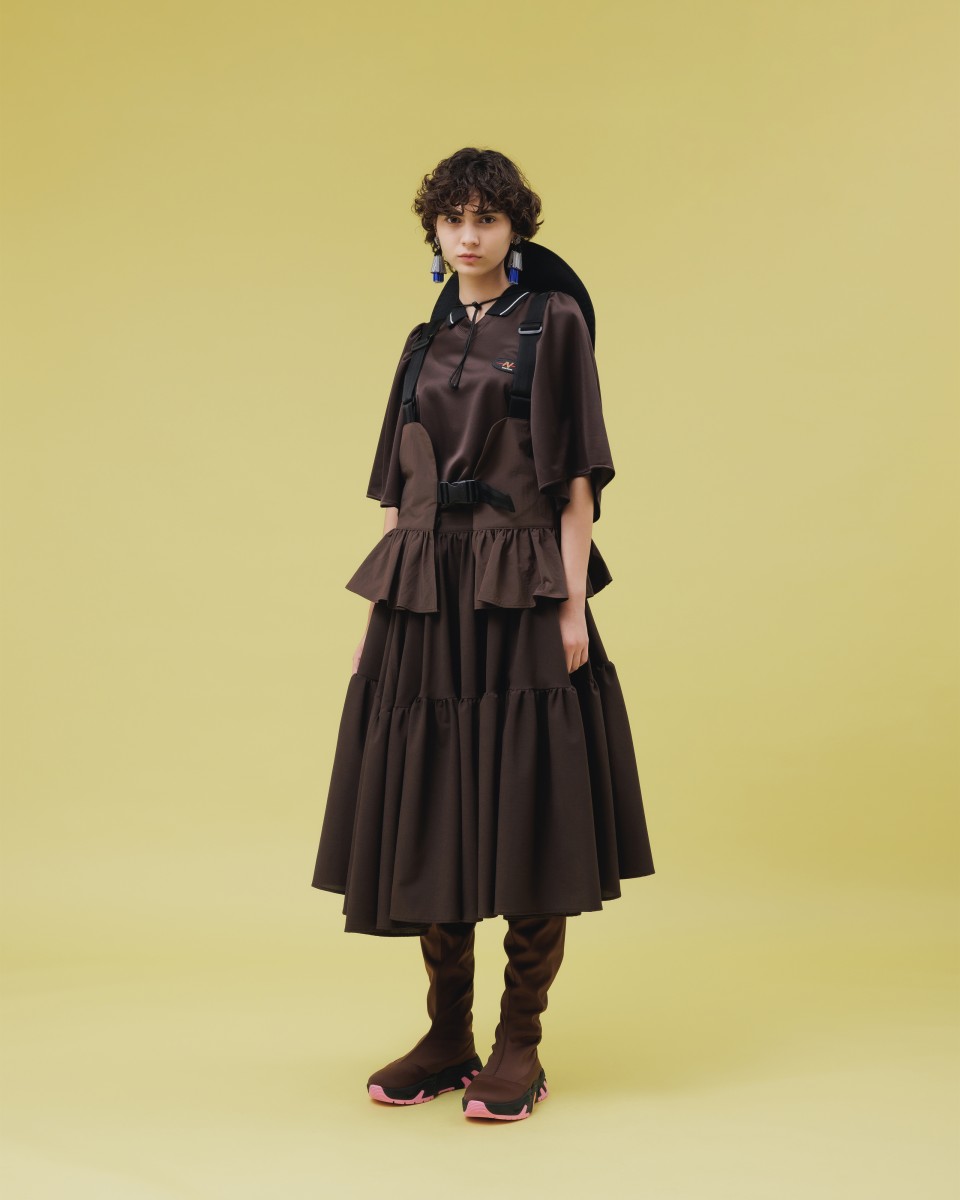 NON TOKYO(ノントーキョー) FRILL FIELD VEST / BROWN | Taking